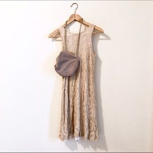 Cream Lace A-Line Dress
