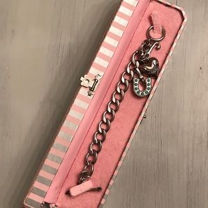 Juicy Couture Silver Charm Bracelet w/extra Charm