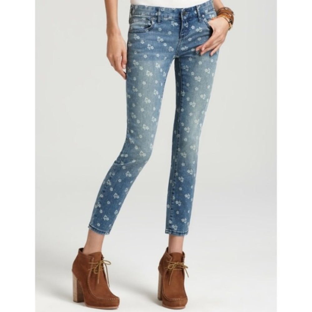 Ditsy Daisy Free People Skinny Crop Jeans