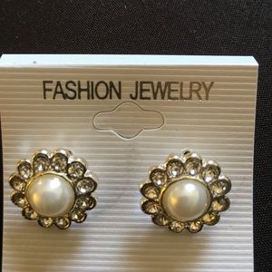 White laced with stone fashion jewelry.