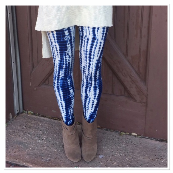 Infinity Raine Pants - Only 1 left!! Blue Tie-dye print leggings OS