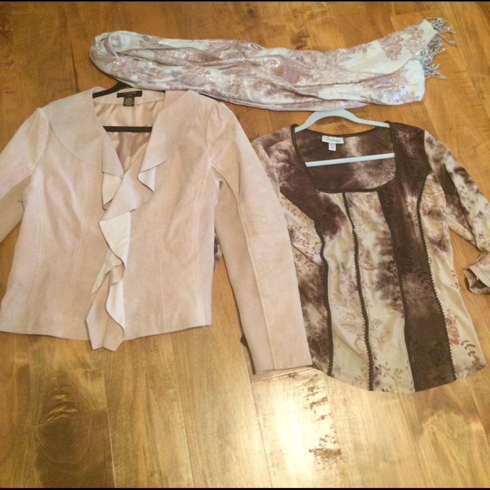 Jacket, top and scarf bundle