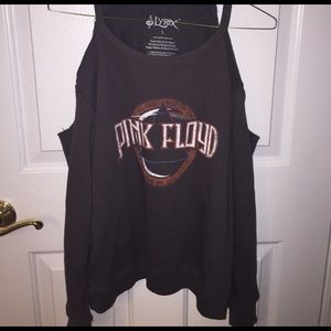 Pink Floyd Open Shoulder Long Sleeved Sweatshirt
