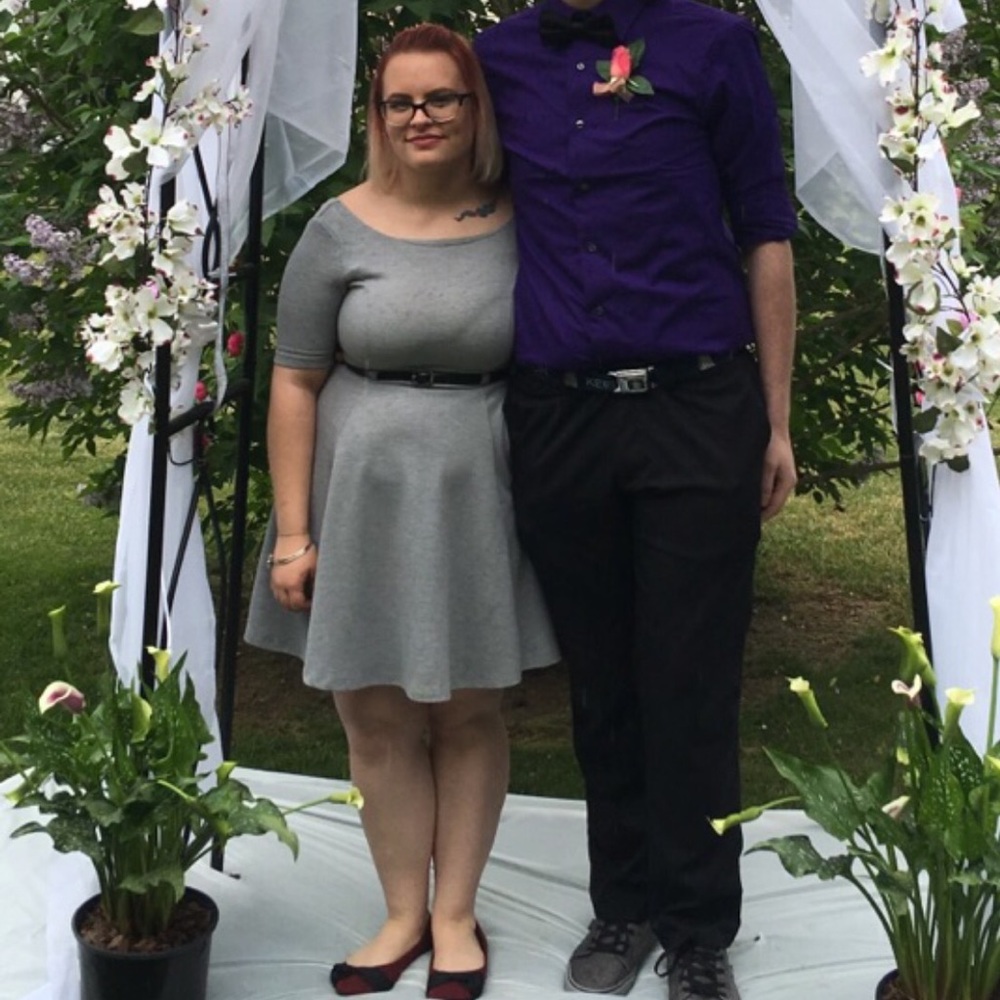 ✨SALE✨ Grey Fit & Flare Dress