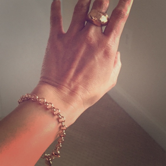 ITALY Jewelry - PRICE DROP Rose Gold Ring-Rolo Link Bracelet ITALY