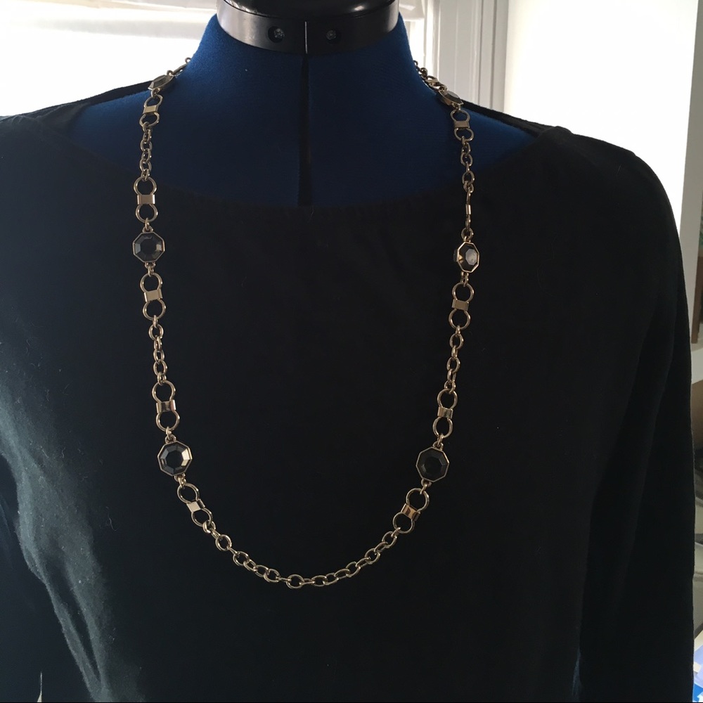 Ann Taylor gold and glass necklace