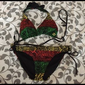 Billabong rasta colored bikini