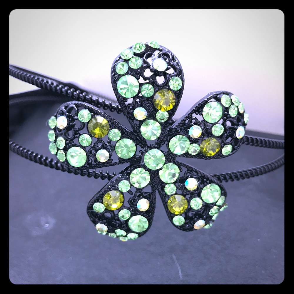 Beautiful Green Crystal Headband