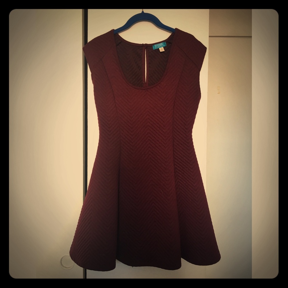 Red Quilted Fit & Flare Dress *sold*