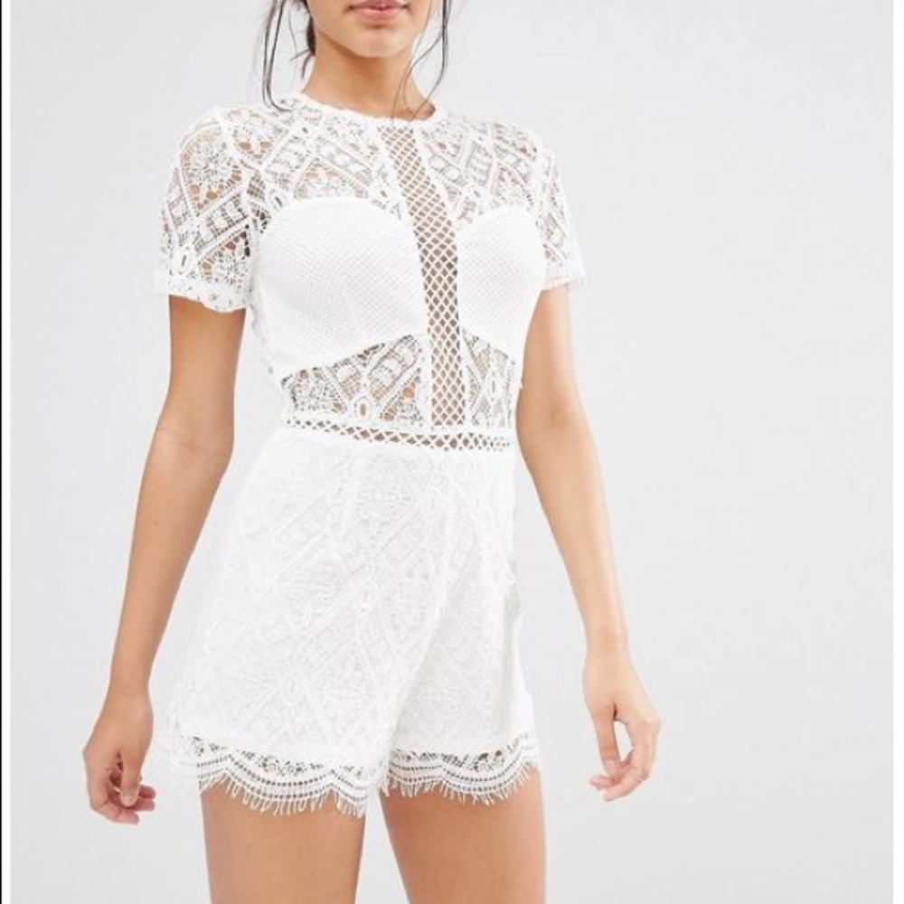 ASOS White Lace Romper