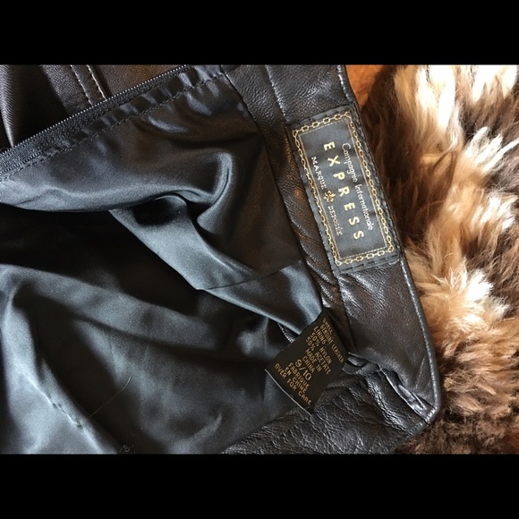 Express black genuine leather-beautiful size 9/10 - Picture 3 of 5