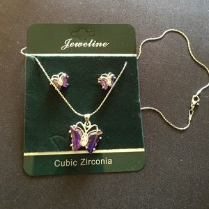 Cubic zirconia jewelry set