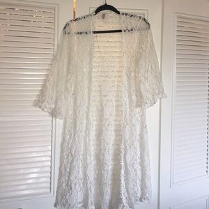 White Lacy Kimono