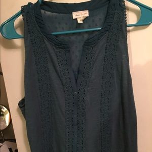 Turquoise anthropologie tank top