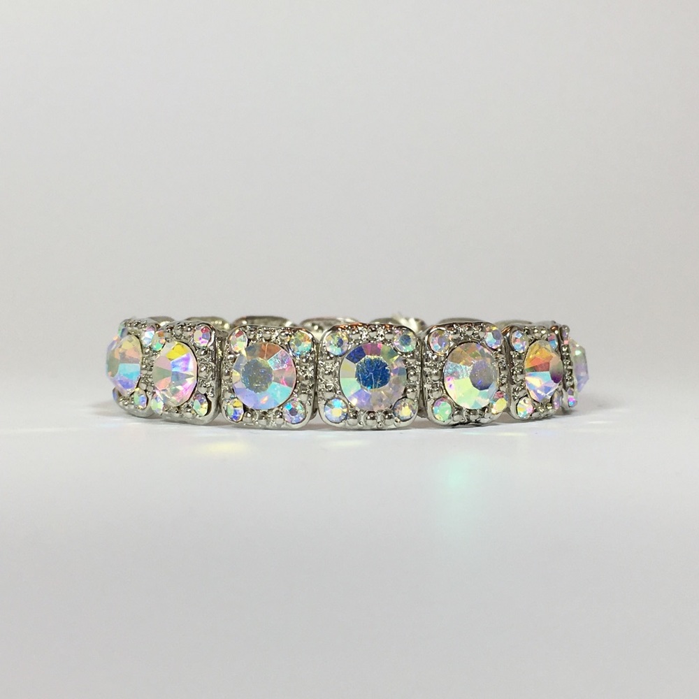 ✨Abby Bracelet- Silver-tone with AB Crystals