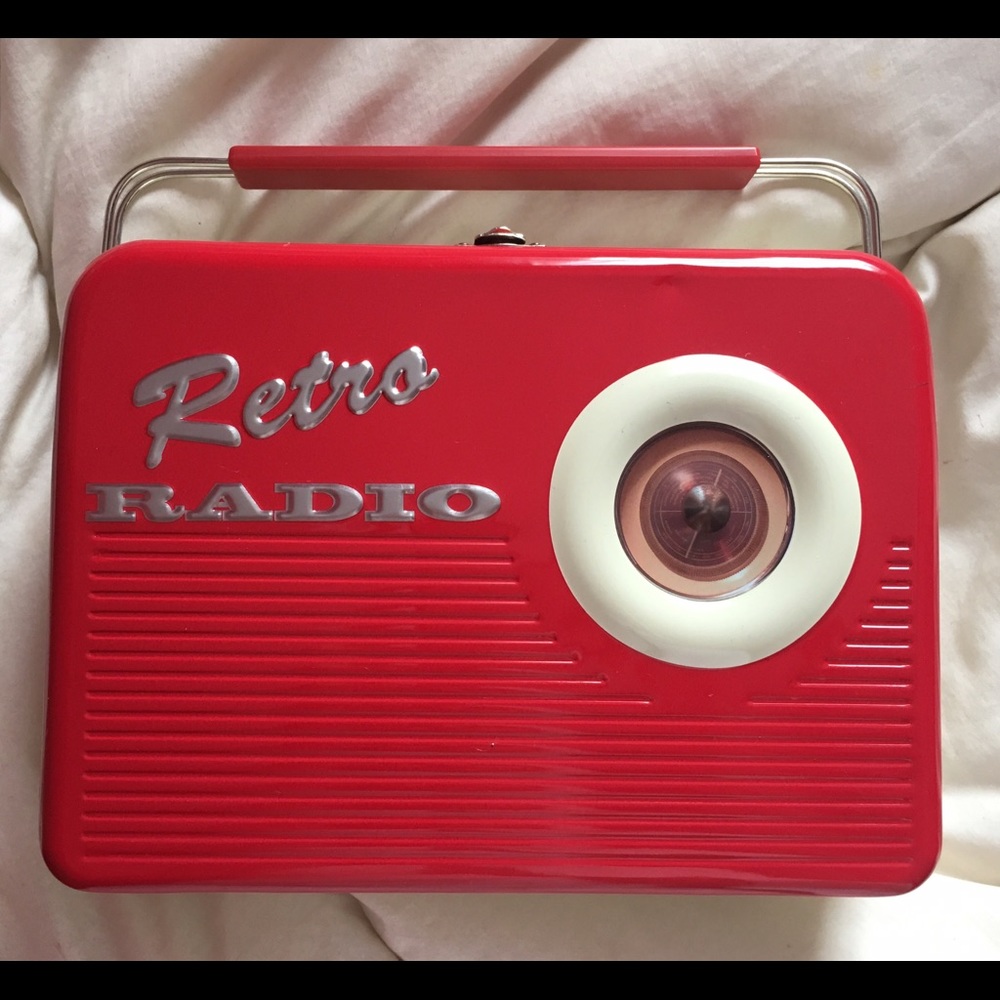 50s radio tin lunch box