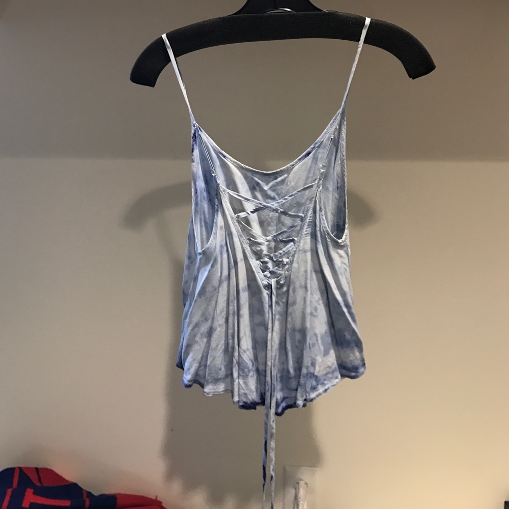 Blue Life Blue Tye Dye Cropped Tank