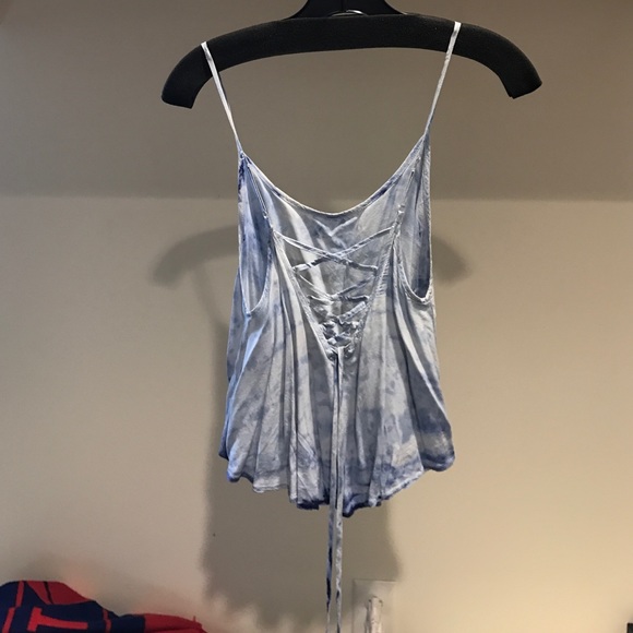 Blue Life Blue Tye Dye Cropped Tank - Picture 1 of 3