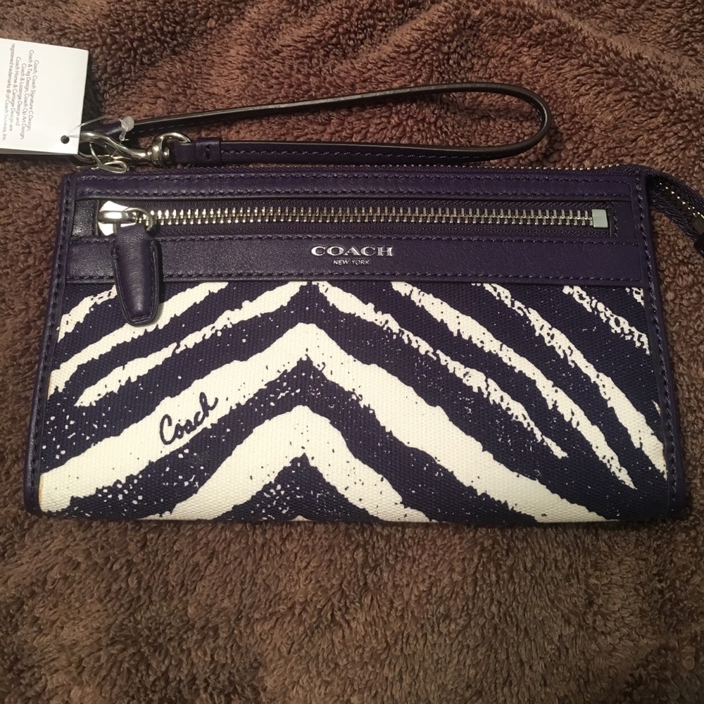 Coach zebra wallet