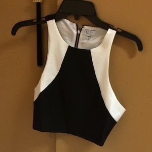 Black and white crop top