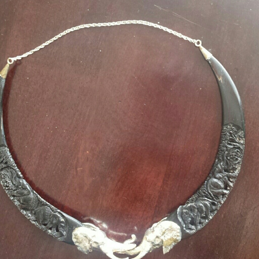 Hand Carved Warthog Tusk Choker