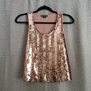 Rose Gold Sequin Top