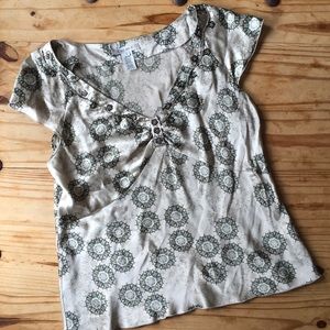 100% Silk, Beaded Nine West Top