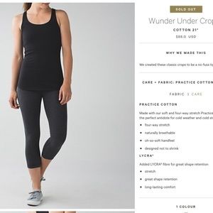 Charcoal grey cropped wunder unders