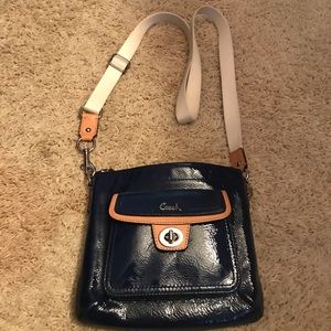 Navy Blue Coach Cross Body Purse