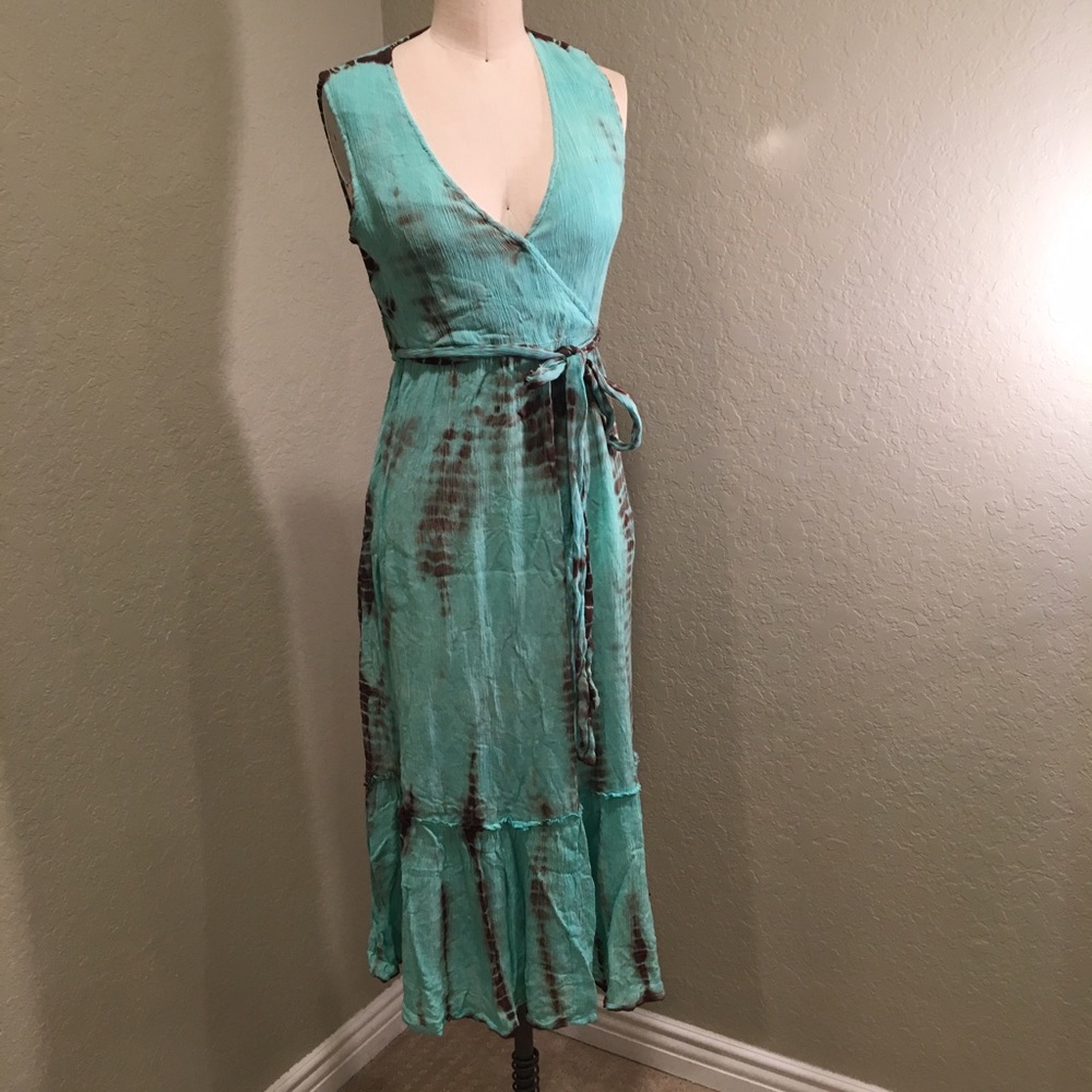 Blue tie-dye beachy dresss💙