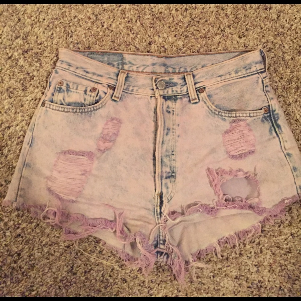 Levi high waist denim shorts