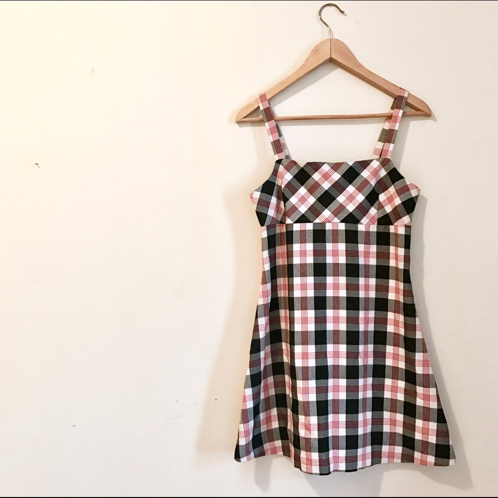 ᵛᶦⁿᵗᵃᵍᵉ Plaid Mini Dress