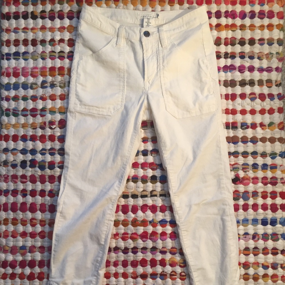 H&M white corduroy pants