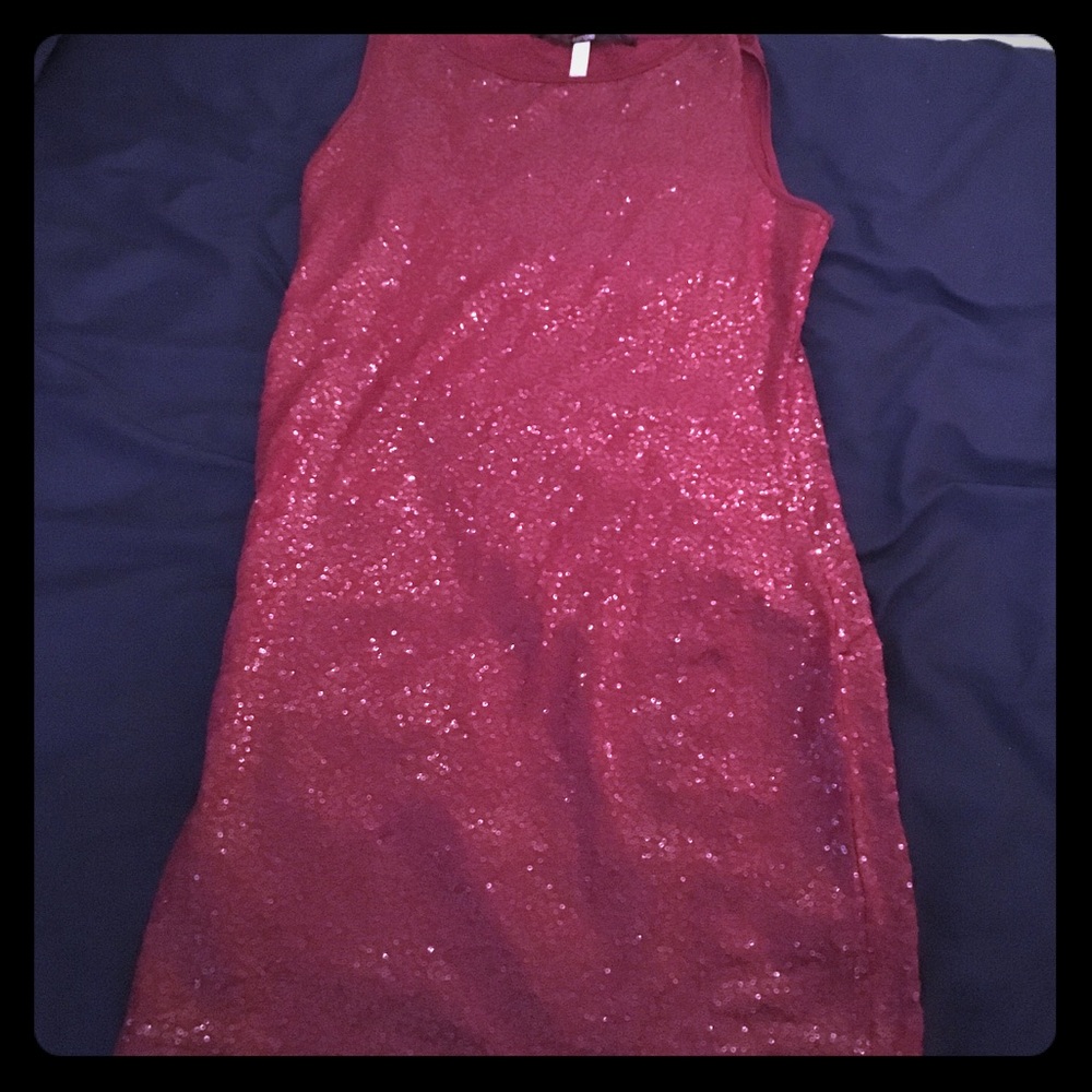 Maroon Sequin Dress