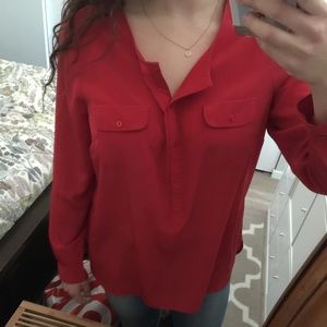 LOFT red blouse