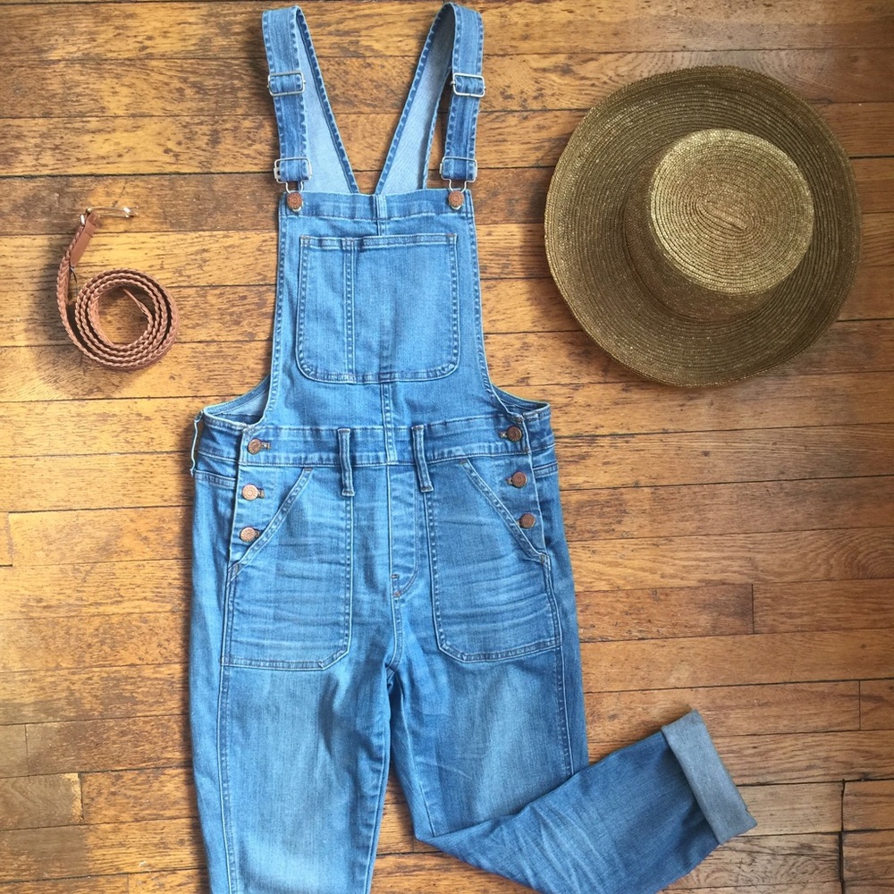 Madewell Cropped Skinny Overalls
