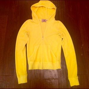 Juicy Couture Canary Yellow Full Zip Hoodie
