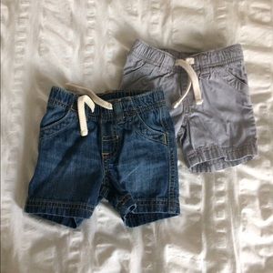 Old Navy Denim and Gray Shorts, Lot of 2