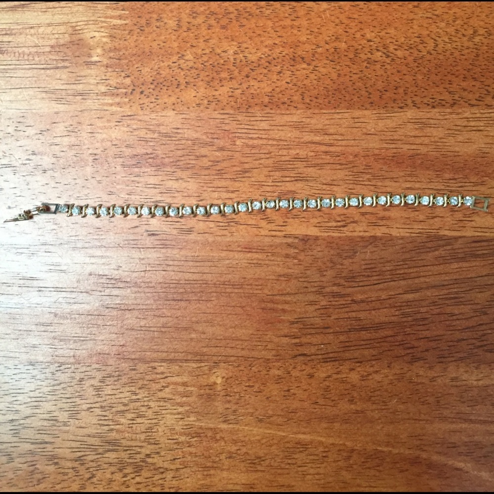 Gold plated tennis bracelet
