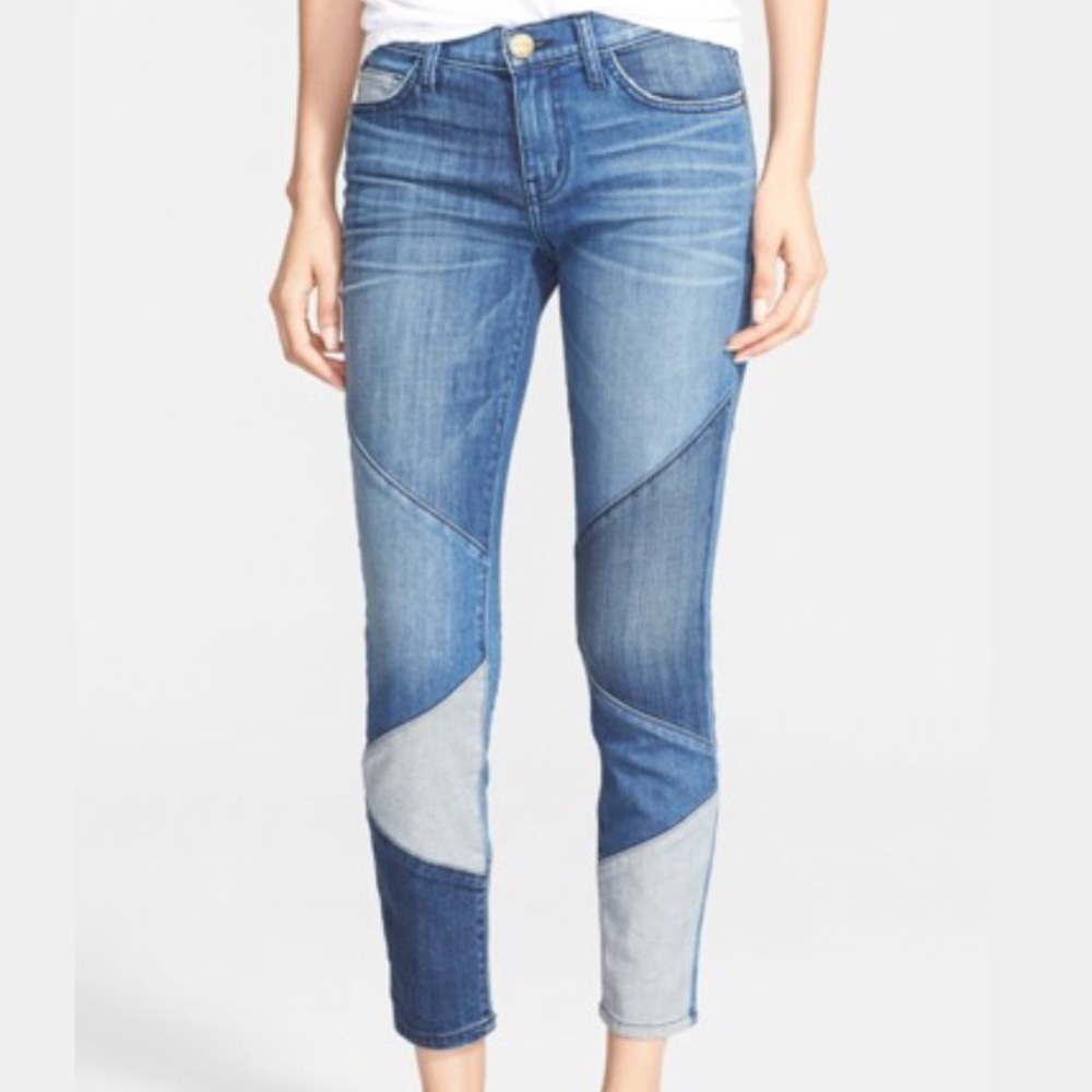 BNWT Current/Elliott Patchwork Stiletto Jeans