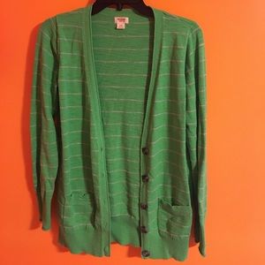 Green cardigan