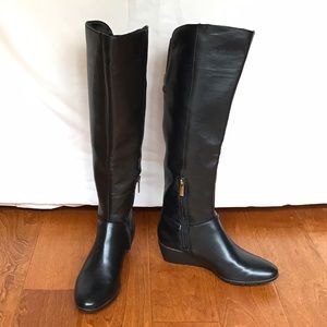 Bandolino Black Alina Wedge Dress Boots