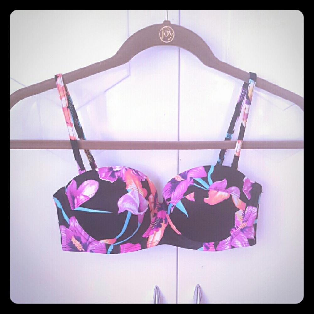 Roxy floral underwire swim top