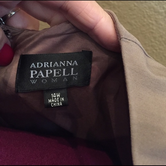 Adrianna Papell Taupe Dress EUC - Picture 8 of 8
