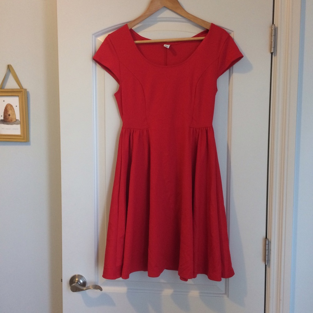 Fun and comfy red dress
