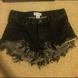 Black high waisted shorts