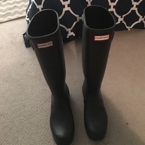 Tall hunter rain boots