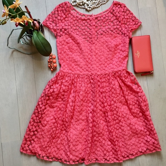 Anthropologie Dresses & Skirts - HP 🎉 NWOT Anthropologie Coral Lace Party Dress