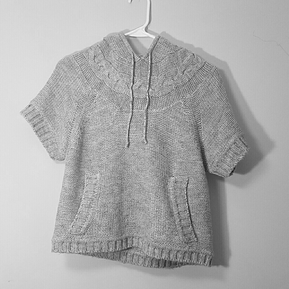 Cropped Sweater Tee with Hoodie