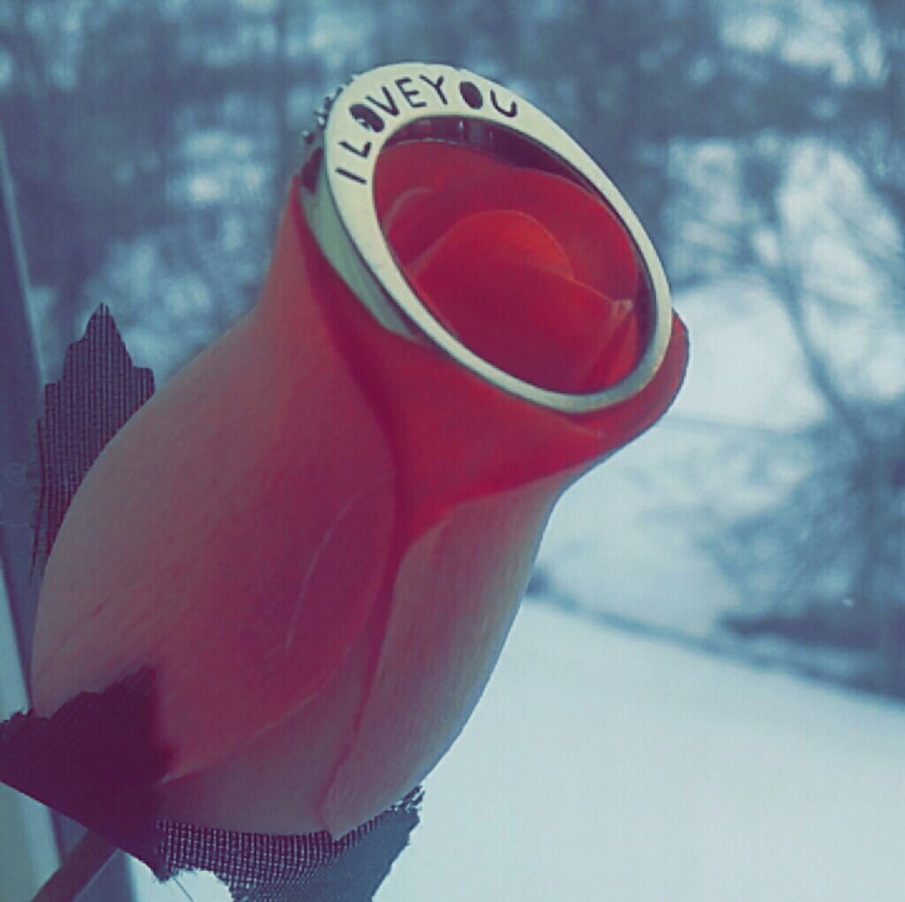 Gold and Diamond ring 10 k size 7